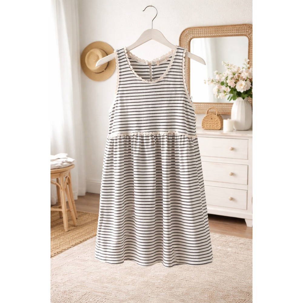Altar'd State Black and White Striped Tank Dress